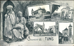CPA Tunis Tunesien, Casino Du Belvedere, Theatre, Porte Bab El Khadra, Rue Sidi Ben Ziad, Tunesier - Costumes