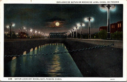 PANAMA - Esclusas De Gatun En Noche De Luna , Canal De PANAMA - Gatun Locks By Moonlight, Panama Canal - Panama