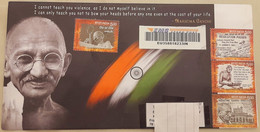 India 2018 Beautiful Designer Envelope On 150th Birth Anniversary Of Mahatma Gandhi Registered (EMS Speed Post) Post - Cartas