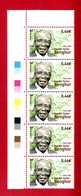 2002 - LEOPOLD SEDAR SENGHOR N° 3537 - Bloc De 5 Timbres Avec Repères De Couleurs Sur Bande - Ungebraucht