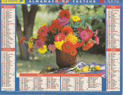 Almanach Du Facteur, Calendrier De La Poste,1997, Tournesols, Soucie Et Bleuets, Zinnias Et Dahlias, Fleurs. - Grand Format : 2001-...
