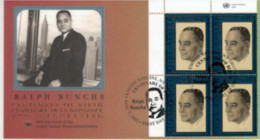 Nations Unies - "Centenaire De La Naissance De Ralph Bunche" - Enveloppe 1er Jour - Carré Oblitéré N° 912 De 20 - Used Stamps