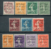 Grand Liban      22/30*-34/35* - Unused Stamps