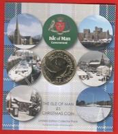 Isle Of Man 5 Pounds 2017 "Christmas" CoinCard UNC - Eiland Man