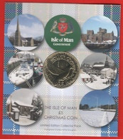 Isle Of Man 5 Pounds 2017 "Christmas" CoinCard UNC - Île De  Man