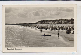 0-2242 ZINNOWITZ, Strandleben Mit Vielen Strandkörben, 1955 - Zinnowitz