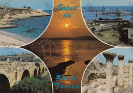 CARTOLINA  PORTO TORRES,SASSARI,SARDEGNA,SALUTI,SPIAGGIA,MARE,SOLE,ESTATE,LUNGOMARE,BELLA ITALIA,NON VIAGGIATA - Sassari