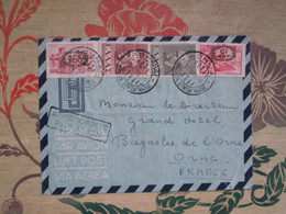 Lettre  De La Grece Pour La France Par Avion , 4 Timbres - Poststempel - Freistempel