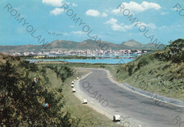 CARTOLINA  OLBIA,SASSARI,SARDEGNA,PANARAMA,SPIAGGIA,VACANZA,MARE,ESTATE,LUNGOMARE,BAGNI,BARCHE A VELA,VIAGGIATA 1963 - Sassari