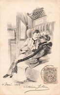 CPA Illustrateur - Une Femme Et Un Homme Très Proche Dans Un Wagon De Train - Seduction - Oblitéré A Marseille En 1903 - Unclassified