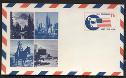 NATIVE AMERICAN USA UXC5 Air Mail Postal Card Mint Vf 1966 - Indiens D'Amérique
