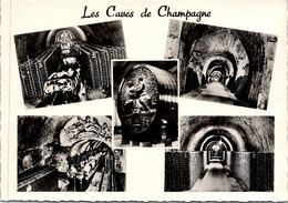 (2 J 27) France - Les Caves De Champagne (b/w) Avec Tonneaux Etc - Wine Cask / Barrel Etc - Vignes