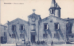 Cpa-81- Monesties --animée- Place De La Mairie - Monument Aux Morts 14/18 -edi .. - Monesties