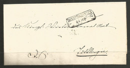 GERMANY/ BADEN. 1854. RE-USED ENTIRE. DONAUOSCHINGEN BOXED POSTMARK – TUTTLINGE ON REVERSE. - Covers & Documents