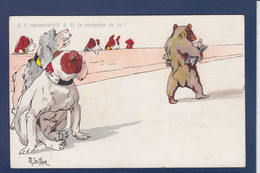 CPA Ours Position Humaine Non Circulé Chien Dog Satirique Guerre War - Bears