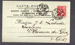Paris ; Carte Postale Avec Entête R WALLUT  Machines Agricoles 1901 (PPP38978) - Advertising