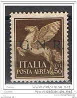 R.S.I.:  1944 P.A. SOPRASTAMPATO  G.N.R.  -  50 C. BRUNO  S.G. -  SASS. 118 - Posta Aerea