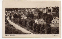 CPA  56  JOSSELIN    -   VUE GENERALE SUR LE VILLAGE  ET CHATEAU - Josselin