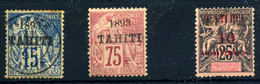 Tahiti Nº 24 Usado, 29* Y 31*. Año 1893. - Nuevos
