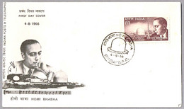 HOMI BHABHA - Atomic Energy & Reseach -  Energia Atomica. FDC Bombay 1966 - Atome