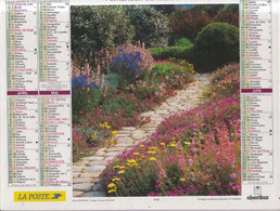 Almanach Du Facteur, Calendrier De La Poste,1999, COTE D'OR, Maisons, Jardins Fleuris, ... - Formato Grande : 1991-00