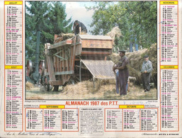 Almanach Du Facteur, Calendrier De La Poste, 1987: Haute-Saône, Vie Paysanne: Battage, Chèvre... - Grossformat : 1981-90