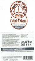 2 étiquettes Val Dieu Bière D'Abbaye - Abdijbier 75 Cl Alc. 5,5 % Vol (Cuvée 800) - Bier