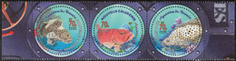 Nouvelle Calédonie 2003  - Aquarium De Nouméa. Les Loches - Faune , Poisson - En Bande De 3 BDF - YT 890/92 Neuf ** - Ungebraucht