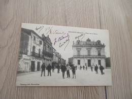 CPA 34 Hérault Mauguio Place De La Mairie Collage Au Dos - Mauguio