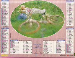 Almanach Du Facteur, Calendrier De La Poste, 1992: HAUTE-SAONE: Belles Jeunes Femmes, Romantisme. - Formato Grande : 1991-00