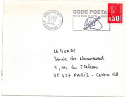 FINISTERE - Dépt N° 29 = QUIMPER RP 1973 (BD Inversé) = FLAMME à DROITE = SECAP Illustrée  'CODE POSTAL / MOT DE PASSE ' - Codice Postale