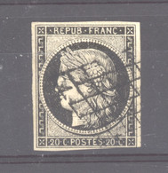 CLX  3271  -  France  :  Yv  3a  (o)  Sur Blanc - 1849-1850 Ceres
