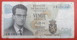 Belgique - Billet De 20 Francs - 20 Franchi