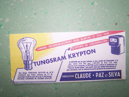 BUVARD. PUBLICITE "AMPOULES TUNGSRAM KRYPTON". 100_7017TRC"a" - Electricité & Gaz