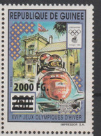 Guinée Guinea 2009 Mi. 6762 Surchargé Overprint Winter Olympic Games Lillehammer 1994 Vancouver 2010 Jeux Olympiques Ski - República De Guinea (1958-...)