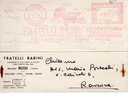 Italia (1956) - Ditta Fratelli Babini - Cartolina Da Russi Per Ravenna - Marcofilia - EMA ( Maquina De Huellas A Franquear)