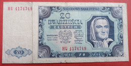 Pologne - Billet De  20 Zlotych 1948 - Pologne