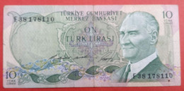 Turquie - Billet De  10 Lirasi - Turquie