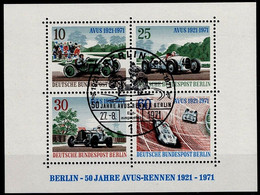 Berlin - 50 Jahre Avus-Rennen (MiNr: Bl. 3) 1971 - Gest Used Obl - Blocs