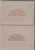 13 Umschläge Postbüros In Lichtenstein Ersttagsstempel 15.4.80 + 13 Umschläge Letzttagstempel 14.4.80 Freimarken Bauten - Maschinenstempel (EMA)