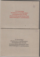 13 Umschläge Postbüros In Lichtenstein Ersttagsstempel 15.4.80 + 13 Umschläge Letzttagstempel 14.4.80 Freimarken Bauten - Machines à Affranchir (EMA)
