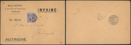 Expositions - N°71 Sur Env. Imprimée Expédié De Bruxelles (1896) > Budapest (Autriche, Austria) - 1894-1896 Exhibitions