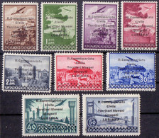 SLOVENIA - OCCUPATE ITALIA LUBIANA -  AEREA Sa. 1-10 (no 7)  - **MNH - 1941 - RARE -DULE - Occ. Allemande: Lubiana