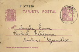 1936 BARCELONA , E.P. 69 - MATRONA 15 CTS. , CIRCULADO ENTRE MANRESA Y GRANOLLERS - 1931-....