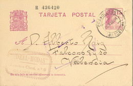 1934 BARCELONA , E.P. 69 - MATRONA 15 CTS. , CIRCULADO ENTRE GRANOLLERS Y VALENCIA , LLEGADA CARTERIA AL DORSO - 1931-....