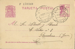 1934 BARCELONA , E.P. 69 - MATRONA 15 CTS. , CIRCULADO  ENTRE SAN FELIÚ DE TORELLÓ Y BARCELONA - 1931-....