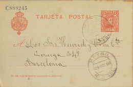 1906 GRANADA , E.P. 45 - CADETE , CIRCULADO ENTRE MOTRIL Y BARCELONA - 1850-1931