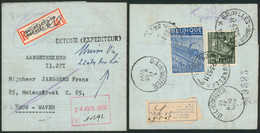Exportation - N°768 Et 771 Sur L. En Recommandé (fermeture) De Bruxelles > O-L-Waver / Vignette Absent + Griffe - 1948 Export
