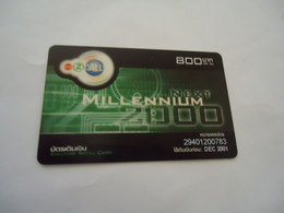 THAILAND  RARE USED CARDS  MILLENNIUM 2000 - Cultura