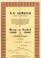 Aandeel N.V. Alweco Te S'-Hertogenbosch 1950 - Cars